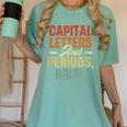 Capital Letters And Periods Bruh Teacher Grammar Kids Women's Comfort Colors T-Shirt Chalky Mint Capital Letters And Periods Bruh Teacher Grammar Kids Women's Comfort Colors T-Shirt Chalky Mint