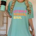 Capital Letters And Periods Bruh Teacher Bruh Teache Women's Comfort Colors T-Shirt Chalky Mint Capital Letters And Periods Bruh Teacher Bruh Teache Women's Comfort Colors T-Shirt Chalky Mint