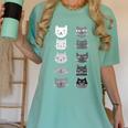 Cat Themed Artist Value Scale Educational Art Teacher Women's Comfort Colors T-Shirt Chalky Mint