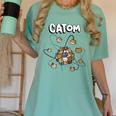 Catom Science Teacher Chemistry Lover Physics School Cat Women's Comfort Colors T-Shirt Chalky Mint Catom Science Teacher Chemistry Lover Physics School Cat Women's Comfort Colors T-Shirt Chalky Mint