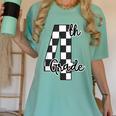 Checkered Fourth Grade Back To School Teachers Students Women's Comfort Colors T-Shirt Chalky Mint Checkered Fourth Grade Back To School Teachers Students Women's Comfort Colors T-Shirt Chalky Mint