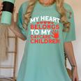 Childcare My Heart Belongs To Children Daycare Teacher Men Women Women's Comfort Colors T-Shirt Chalky Mint