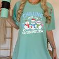 Chillin With My Snowmie Women Christmas Snowman Teacher Snow Women's Comfort Colors T-Shirt Chalky Mint Chillin With My Snowmie Women Christmas Snowman Teacher Snow Women's Comfort Colors T-Shirt Chalky Mint
