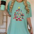 Christmas Library Tree Love Reading Books Nerd Teacher Women's Comfort Colors T-Shirt Chalky Mint Christmas Library Tree Love Reading Books Nerd Teacher Women's Comfort Colors T-Shirt Chalky Mint