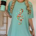 Christmas Musical Note Music Lover Teacher Sing Carols Jesus Women's Comfort Colors T-Shirt Chalky Mint