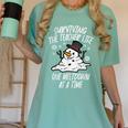 Christmas Surviving Teacher Life Meltdown Xmas Women Men Women's Comfort Colors T-Shirt Chalky Mint