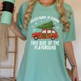 Christmas Teacher Squad Festive Car Tree Lights Xmas Women's Comfort Colors T-Shirt Chalky Mint