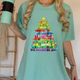 Christmas Tree Made Of Crayons School Teacher Life Student Women's Comfort Colors T-Shirt Chalky Mint