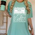 Composition Book Notebook Teachers Matching Group Halloween Women's Comfort Colors T-Shirt Chalky Mint Composition Book Notebook Teachers Matching Group Halloween Women's Comfort Colors T-Shirt Chalky Mint