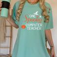 Computer Teacher Halloween Spooky Men Women Kids Women's Comfort Colors T-Shirt Chalky Mint