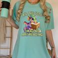 All The Cool Dragons Are Reading Dragon Teacher Women's Comfort Colors T-Shirt Chalky Mint