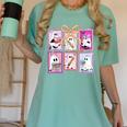 Coquette Bow Spooky Teacher Ghost Halloween Trick Or Teach Women's Comfort Colors T-Shirt Chalky Mint Coquette Bow Spooky Teacher Ghost Halloween Trick Or Teach Women's Comfort Colors T-Shirt Chalky Mint