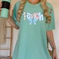 Coquette Bow Teach Teacher Happy First Day Back To School Women's Comfort Colors T-Shirt Chalky Mint Coquette Bow Teach Teacher Happy First Day Back To School Women's Comfort Colors T-Shirt Chalky Mint