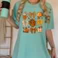 Coquette Teach Teacher Bows Thanksgiving Turkey Fall Autumn Women's Comfort Colors T-Shirt Chalky Mint Coquette Teach Teacher Bows Thanksgiving Turkey Fall Autumn Women's Comfort Colors T-Shirt Chalky Mint