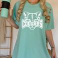 Cougars Teacher Student School Sports Fan Team Spirit Women's Comfort Colors T-Shirt Chalky Mint