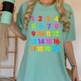 Counting 1-10 Learn To Count Number School Kids Teacher Women's Comfort Colors T-Shirt Chalky Mint Counting 1-10 Learn To Count Number School Kids Teacher Women's Comfort Colors T-Shirt Chalky Mint