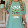 Creepin It Real Monster School 3rd Grade Teacher Halloween Women's Comfort Colors T-Shirt Chalky Mint Creepin It Real Monster School 3rd Grade Teacher Halloween Women's Comfort Colors T-Shirt Chalky Mint