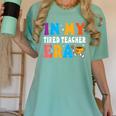 Cute Coffee Glass Face Happy Day In My Tired Teacher ERA For Men Women Women's Comfort Colors T-Shirt Chalky Mint