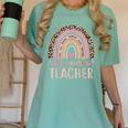 Cute Daycare Teacher Rainbow Leopard Print Childcare Worker Women's Comfort Colors T-Shirt Chalky Mint Cute Daycare Teacher Rainbow Leopard Print Childcare Worker Women's Comfort Colors T-Shirt Chalky Mint