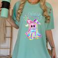 Cute Ghost Book Reading Halloween Teacher Top Girls Women Women's Comfort Colors T-Shirt Chalky Mint