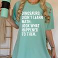 Dinosaurs Didn't Learn Math Math Teacher Women's Comfort Colors T-Shirt Chalky Mint Dinosaurs Didn't Learn Math Math Teacher Women's Comfort Colors T-Shirt Chalky Mint