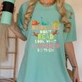 Dinosaurs Didnt Read Look What Happened To Them Teacher Women's Comfort Colors T-Shirt Chalky Mint