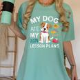 My Dog Ate My Lesson Plan Teacher Back To School Women's Comfort Colors T-Shirt Chalky Mint My Dog Ate My Lesson Plan Teacher Back To School Women's Comfort Colors T-Shirt Chalky Mint