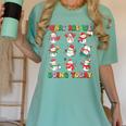 What Are We Doing Today PE Teacher Snowman Christmas Women's Comfort Colors T-Shirt Chalky Mint What Are We Doing Today PE Teacher Snowman Christmas Women's Comfort Colors T-Shirt Chalky Mint