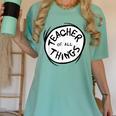Dr Seuss Teacher Of All Things Red Emblem Women's Comfort Colors T-Shirt Chalky Mint Dr Seuss Teacher Of All Things Red Emblem Women's Comfort Colors T-Shirt Chalky Mint