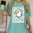 Eagles School Sports Fan Team Spirit Teacher Parent Student Women's Comfort Colors T-Shirt Chalky Mint