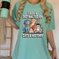 Easily Distracted By Cats & History Teacher Women Men Women's Comfort Colors T-Shirt Chalky Mint