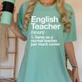 English Teacher Definition Back To School First Day Women's Comfort Colors T-Shirt Chalky Mint English Teacher Definition Back To School First Day Women's Comfort Colors T-Shirt Chalky Mint