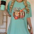 Fall Book Pumpkin Retro Reading Halloween Teacher Women's Comfort Colors T-Shirt Chalky Mint Fall Book Pumpkin Retro Reading Halloween Teacher Women's Comfort Colors T-Shirt Chalky Mint