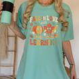 Fall In Love With Learning Retro Autumn Thanksgiving Teacher Women's Comfort Colors T-Shirt Chalky Mint Fall In Love With Learning Retro Autumn Thanksgiving Teacher Women's Comfort Colors T-Shirt Chalky Mint