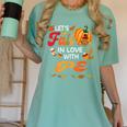 Lets Fall In Love With PE Teacher Thanksgiving Women's Comfort Colors T-Shirt Chalky Mint Lets Fall In Love With PE Teacher Thanksgiving Women's Comfort Colors T-Shirt Chalky Mint