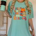 Fall In Love With Reading Autumn Thanksgiving Shirt Teacher Women's Comfort Colors T-Shirt Chalky Mint Fall In Love With Reading Autumn Thanksgiving Shirt Teacher Women's Comfort Colors T-Shirt Chalky Mint