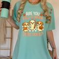 Are You Fall O Ween Directions Teacher Halloween Dog Ghost Women's Comfort Colors T-Shirt Chalky Mint Are You Fall O Ween Directions Teacher Halloween Dog Ghost Women's Comfort Colors T-Shirt Chalky Mint