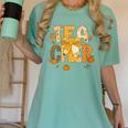 Fall Teacher Pumpkin Coquette Bow Autumn Classroom Women's Comfort Colors T-Shirt Chalky Mint Fall Teacher Pumpkin Coquette Bow Autumn Classroom Women's Comfort Colors T-Shirt Chalky Mint