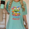 Feed The Reading Monster Halloween Teacher Women's Comfort Colors T-Shirt Chalky Mint Feed The Reading Monster Halloween Teacher Women's Comfort Colors T-Shirt Chalky Mint