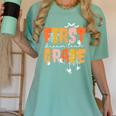 First Grade Dream Retro Team Fall Halloween Spooky Teachers Women's Comfort Colors T-Shirt Chalky Mint First Grade Dream Retro Team Fall Halloween Spooky Teachers Women's Comfort Colors T-Shirt Chalky Mint