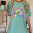 First Grade Rainbow Girls Boys Teacher Team 1st Grade Squad Women's Comfort Colors T-Shirt Chalky Mint