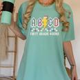 First Grade Rocks Teachers Back To School ABCD Rock Students Women's Comfort Colors T-Shirt Chalky Mint First Grade Rocks Teachers Back To School ABCD Rock Students Women's Comfort Colors T-Shirt Chalky Mint