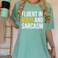 Fluent In Math And Sarcasm Teacher Appreciation Day Gift Women's Comfort Colors T-Shirt Chalky Mint Fluent In Math And Sarcasm Teacher Appreciation Day Gift Women's Comfort Colors T-Shirt Chalky Mint