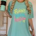 Fluent In Math And Sarcasm Math Teacher Appreciation Women's Comfort Colors T-Shirt Chalky Mint Fluent In Math And Sarcasm Math Teacher Appreciation Women's Comfort Colors T-Shirt Chalky Mint