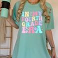 In My Fourth Grade Era Girl Back To School 4th Grade Teacher Women's Comfort Colors T-Shirt Chalky Mint
