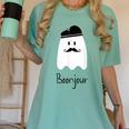 French Teacher Halloween Bonjour Ghost Women's Comfort Colors T-Shirt Chalky Mint French Teacher Halloween Bonjour Ghost Women's Comfort Colors T-Shirt Chalky Mint