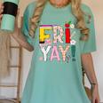 Fri-Yay Happy Friday Lovers Teacher Weekend Women Women's Comfort Colors T-Shirt Chalky Mint Fri-Yay Happy Friday Lovers Teacher Weekend Women Women's Comfort Colors T-Shirt Chalky Mint
