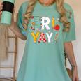Fri Yay Teacher Happy Friday Friyay Weekend Back To School Women's Comfort Colors T-Shirt Chalky Mint