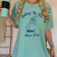 Fun 4th Of July Spilling The Tea Since 1773 History Teacher Women's Comfort Colors T-Shirt Chalky Mint