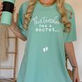 Fun Pregnant Teacher Announcement Idea- Footprints On Tummy Women's Comfort Colors T-Shirt Chalky Mint Fun Pregnant Teacher Announcement Idea- Footprints On Tummy Women's Comfort Colors T-Shirt Chalky Mint